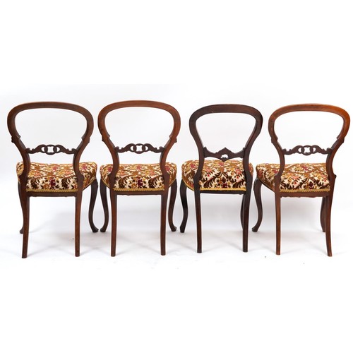 913 - Four Victorian dining chairs, 84cm high