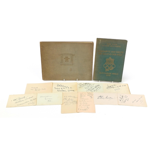 2451 - Collection of autographs and books relating to the 1936 Berlin Olympics including signatures of Haro... 