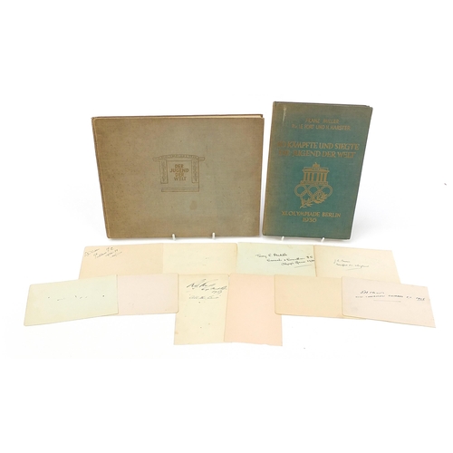 2451 - Collection of autographs and books relating to the 1936 Berlin Olympics including signatures of Haro... 