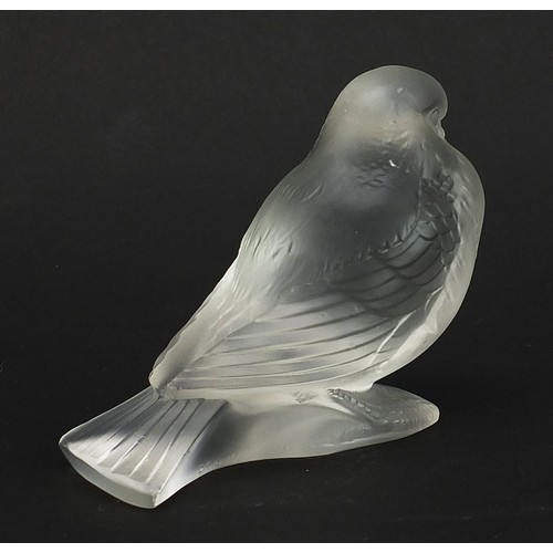 7 - Rene Lalique, French frosted glass Moineau Fier paperweight, etched R Lalique France no 1149 to the ... 