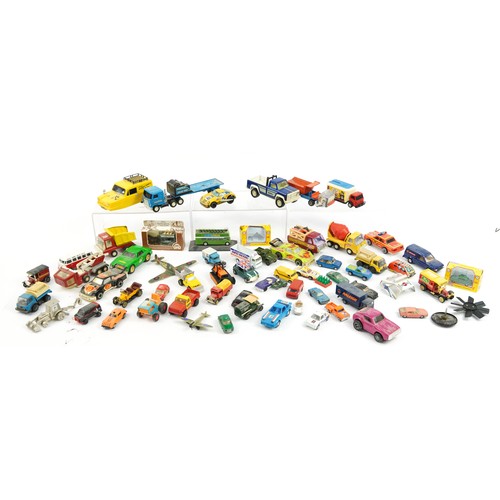 1557 - Collection of vintage and later diecast and other vehicles including Matchbox, Corgi, Buddy L and To... 