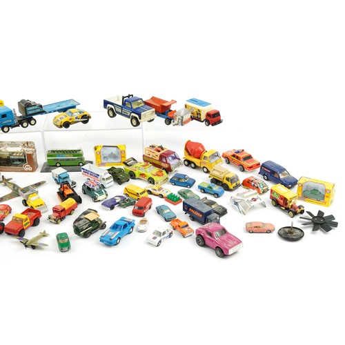 1557 - Collection of vintage and later diecast and other vehicles including Matchbox, Corgi, Buddy L and To... 