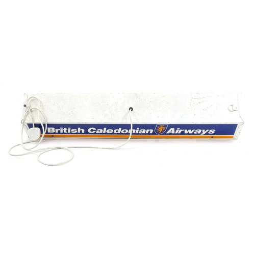 529A - British Caledonian Airways, aviation interest illuminated Tickets & Information sign, 94.5cm in leng... 