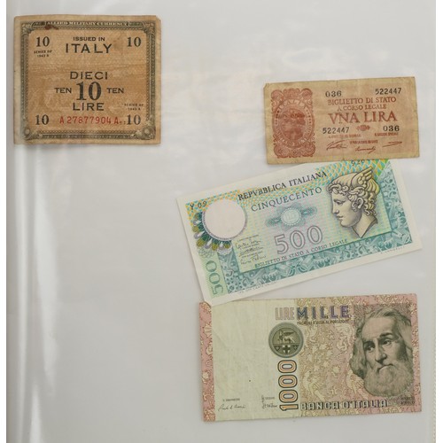 2534 - Collection of 19th century and later British and world banknotes including United States of America ... 