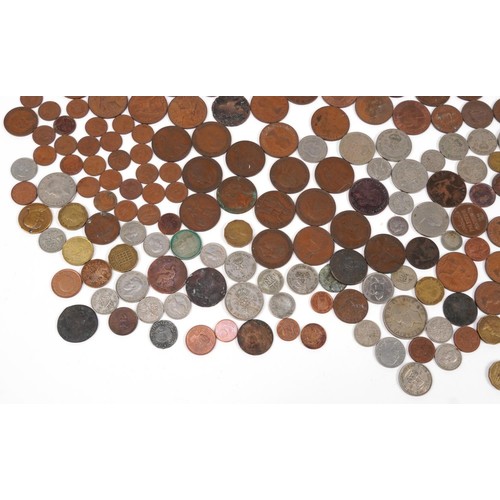 2523 - Collection of antique and later coinage and bank notes, some silver including festival of Britain cr... 