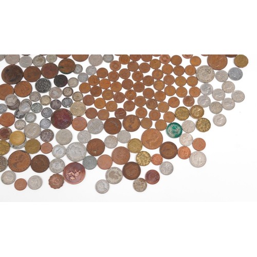 2523 - Collection of antique and later coinage and bank notes, some silver including festival of Britain cr... 