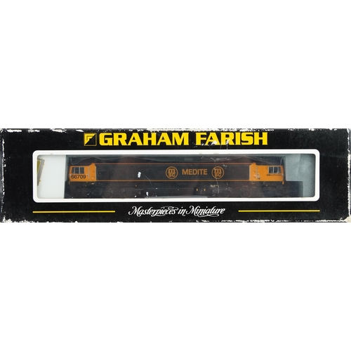 378 - Two Graham Farish N gauge model railway locomotives with cases, numbers 371-379 and 371156