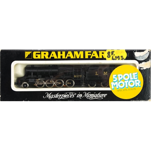 366 - Two Graham Farish N gauge model railway locomotives with tenders and cases, numbers 1901 and 151A