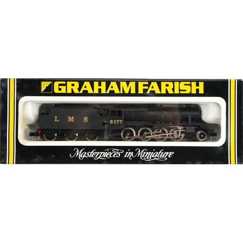 370 - Two Graham Farish N gauge model railway locomotives with tenders and cases, numbers 1816 and 1901