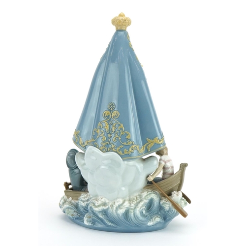 50 - Lladro Our Lady of Caridad del Cobre figure group, numbered 6268, 34.5cm high