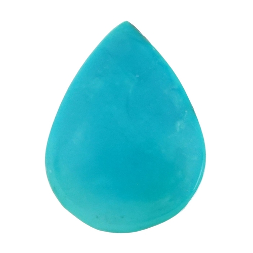 1121 - Large pear cut turquoise gemstone with certificate, 43.35 carat