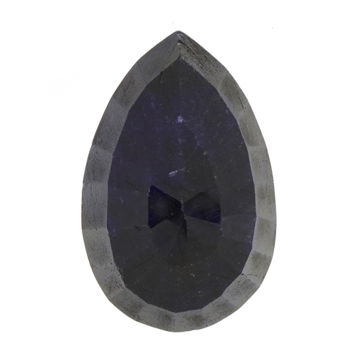 1081 - Large pear cut sapphire gemstone with certificate, 460.0 carat
