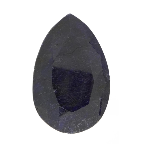 1081 - Large pear cut sapphire gemstone with certificate, 460.0 carat