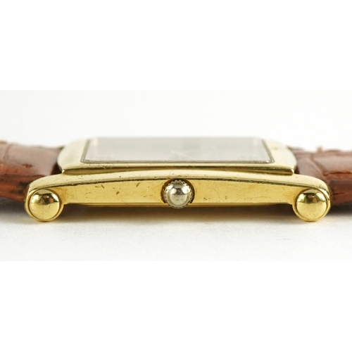 1065 - Longines, gentlemen's Longines 18ct gold wristwatch, the case numbered 900987, the case 25mm wide, t... 