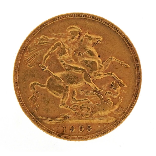 1023 - Edward VII 1903 gold sovereign