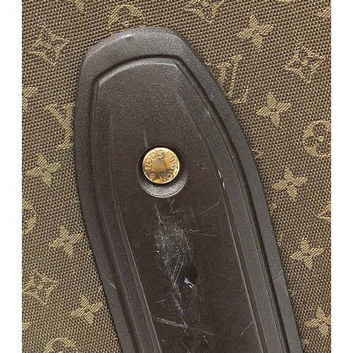 86 - Louis Vuitton Pegase green monogrammed canvas trolley travel suitcase, serial number SP0062, 57cm hi... 