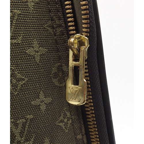 86 - Louis Vuitton Pegase green monogrammed canvas trolley travel suitcase, serial number SP0062, 57cm hi... 