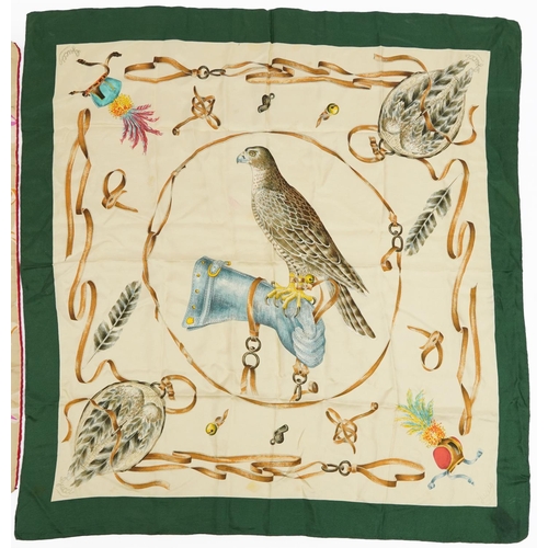 90 - Two vintage Italian silk scarves comprising Gucci and Balenciaga, the largest 86cm x 83cm