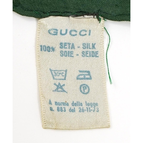 90 - Two vintage Italian silk scarves comprising Gucci and Balenciaga, the largest 86cm x 83cm