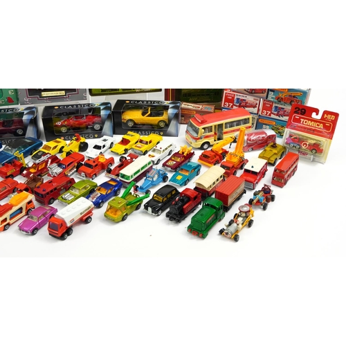 317 - Collection of vintage and later diecast vehicles, some with boxes, including Matchbox Superfast, Tom... 
