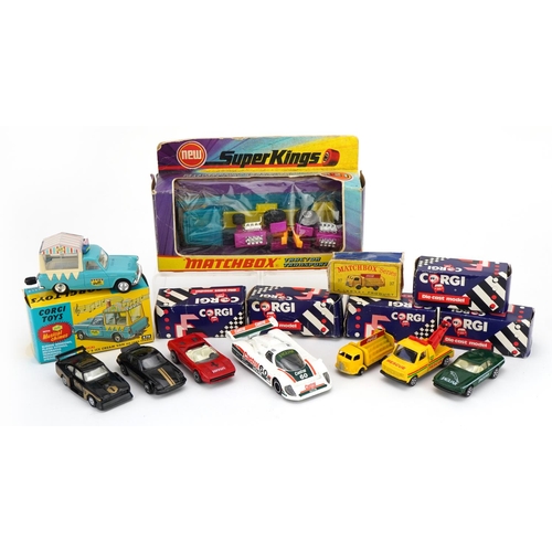 318 - Vintage and later diecast vehicles including Corgi, Wall's Ice Cream van with box numbered 474 and M... 