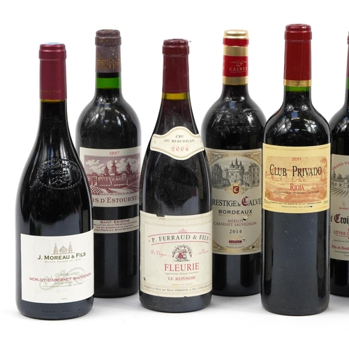 133 - Nine bottles of red wine including Chateau Neuf du Pape, Chateau la Croix de Grezard Saint Emilion, ... 