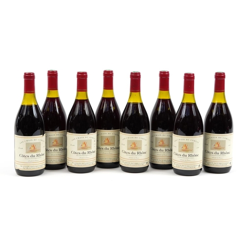 130 - Eight bottles of 1996 Les Chais du Comtat Cote du Rhone red wine