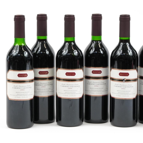 124 - Seven bottles of 1994 Smith Dartmoor Estate Matua Cabernet Sauvignon red wine