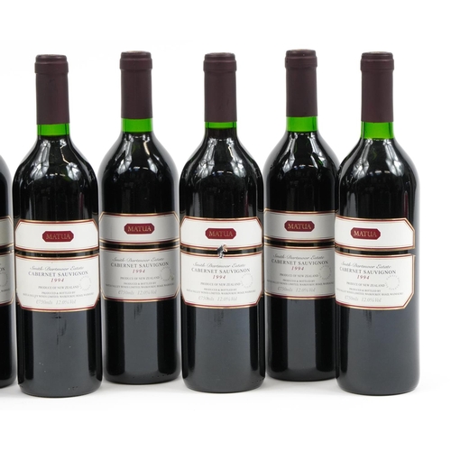 124 - Seven bottles of 1994 Smith Dartmoor Estate Matua Cabernet Sauvignon red wine