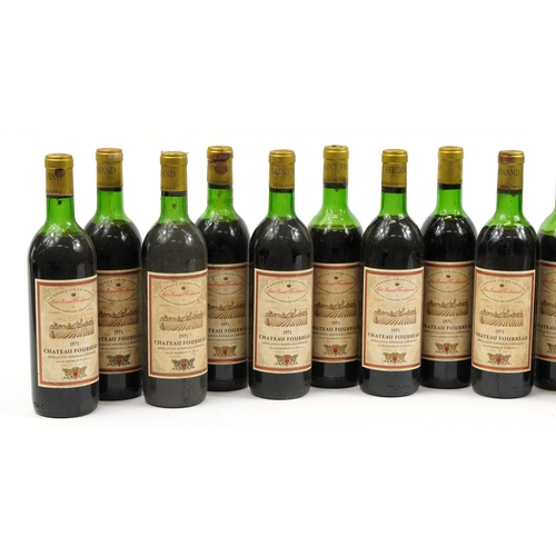 110 - Fifteen bottles of 1971 Chateau Fourreau Bordeaux red wine