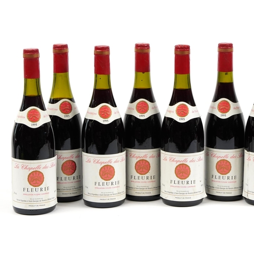 134 - Eleven bottles of 1995 La Chapelle des Bois Fleurie red wine