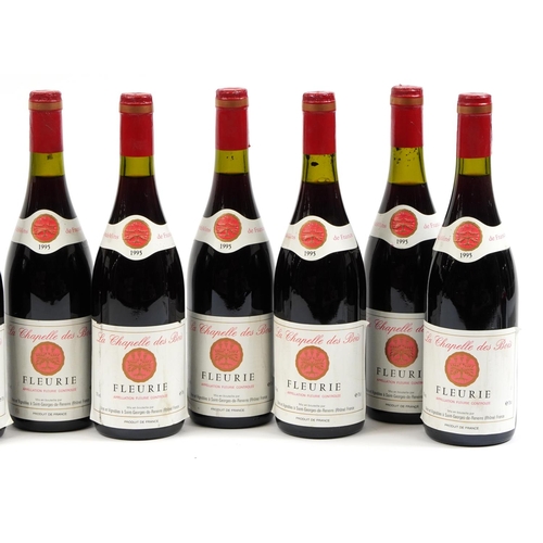 134 - Eleven bottles of 1995 La Chapelle des Bois Fleurie red wine