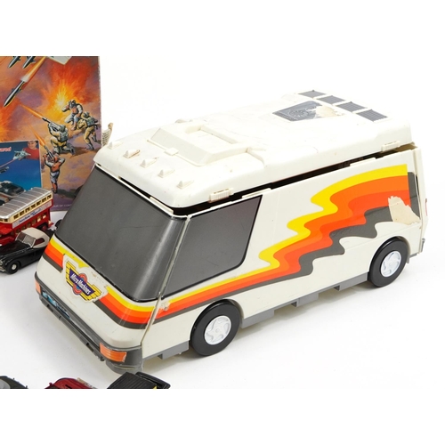 327 - Vintage and later toys including Laser Wars by Blue-box, diecast vehicles and Micro Machines transpo... 