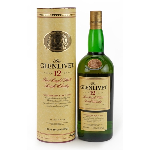 105 - Bottle of Glenlivet Pure Single Malt whisky with box, aged 12 years