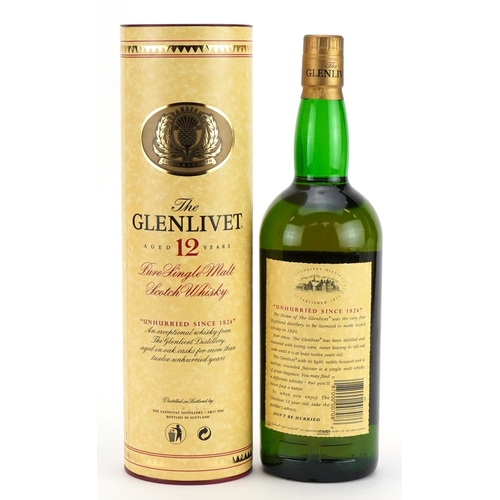 105 - Bottle of Glenlivet Pure Single Malt whisky with box, aged 12 years