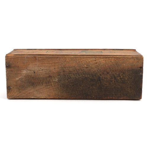103 - Vintage Haig Whisky pine crate inscribed Don't be Vague for Christmas, 35.5cm wide