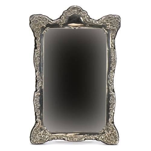 146 - Francis Howard Ltd, Rectangular silver mounted mirror with bevelled glass, Sheffield 1992, 37cm x 24... 