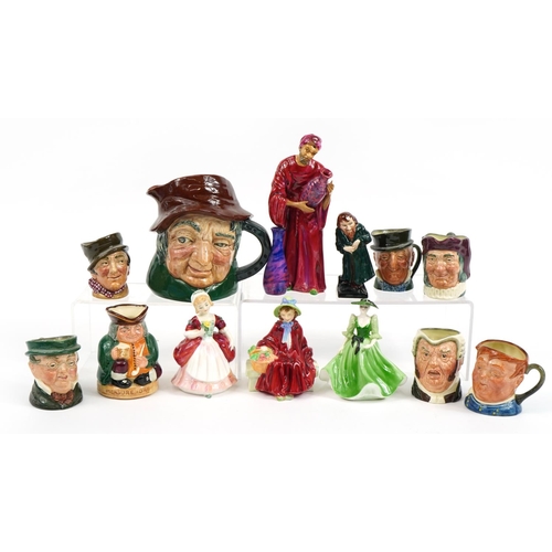 72 - Collectable figures and character jugs including Royal Doulton Linda HN2106, Fagin and Royal Doulton... 