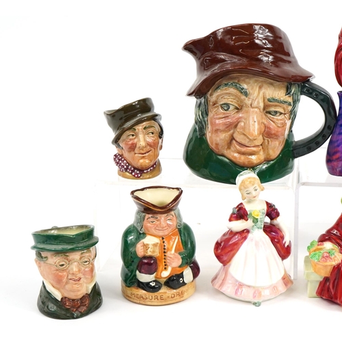72 - Collectable figures and character jugs including Royal Doulton Linda HN2106, Fagin and Royal Doulton... 