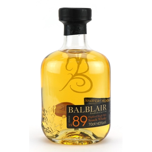 115 - Bottle of Balblair vintage 1989 second release bottle of Highland Single Malt Scotch Whisky with box... 