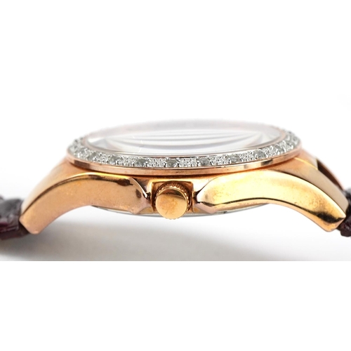 1546 - Ladies Ingersoll wristwatch with date aperture and box, the case numbered IG0319, 38mm in diameter