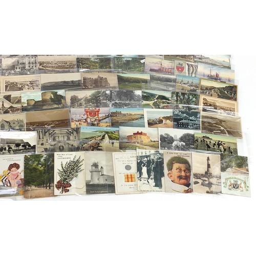 2009 - Collection of Eastbourne related postcards including Beachy Head, Royal Parade and Wish Tower