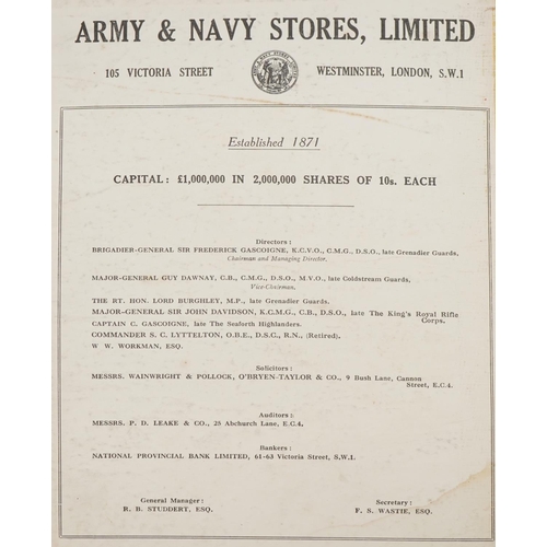 1801 - Army & Navy Stores Ltd general price list for years 1939-40