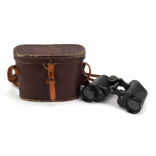 1793 - Pair of Carl Zeiss Jena Deltrentis 8x30 binoculars with leather case, the binoculars numbered 138640... 