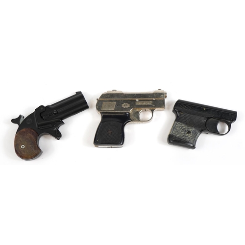 1799 - Three vintage and later starting pistols including EM-GE and BBM, 13cm in length