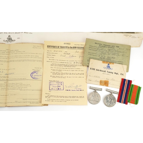 1755 - British military World War II medal group relating to Ernest Willam James Bartlett including two med... 