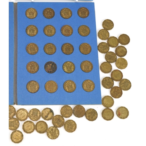 1914 - Collection of British threepenny bits including The Great Britain Threepence Brass set and and The G... 