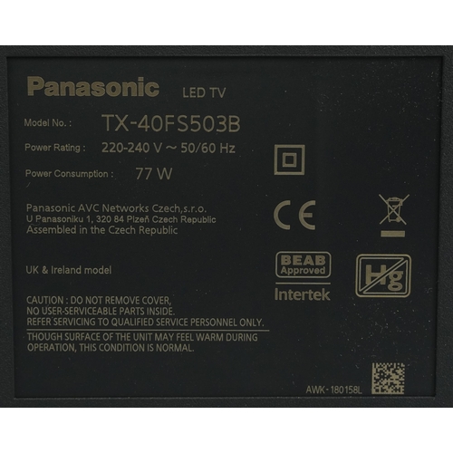 1466 - Panasonic 40 inch LCD television with remote control model TX-40FS503B