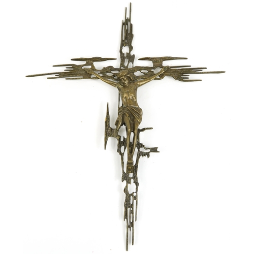 229 - Large bronze corpus Christi, 76cm high