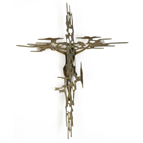 229 - Large bronze corpus Christi, 76cm high